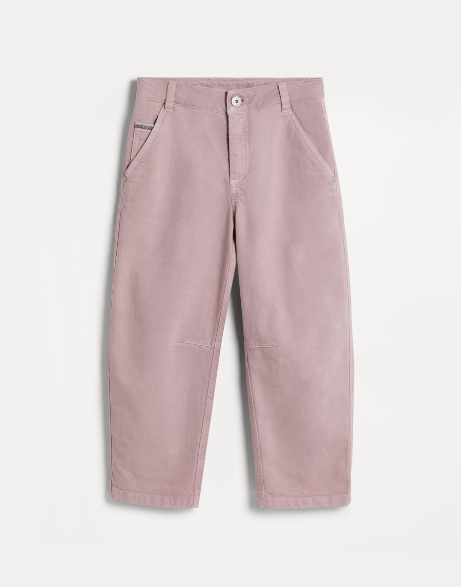 Curved Soft trousers Pink Girls - Brunello Cucinelli