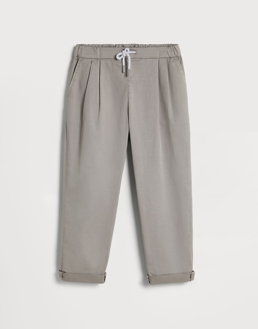 Pantalón de gabardina posteñido Khaki Niño - Brunello Cucinelli