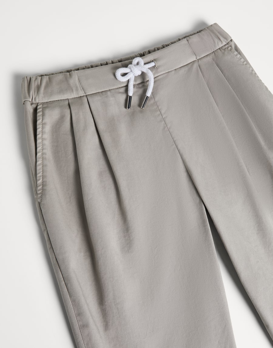Pantalón de gabardina posteñido Khaki Niño - Brunello Cucinelli