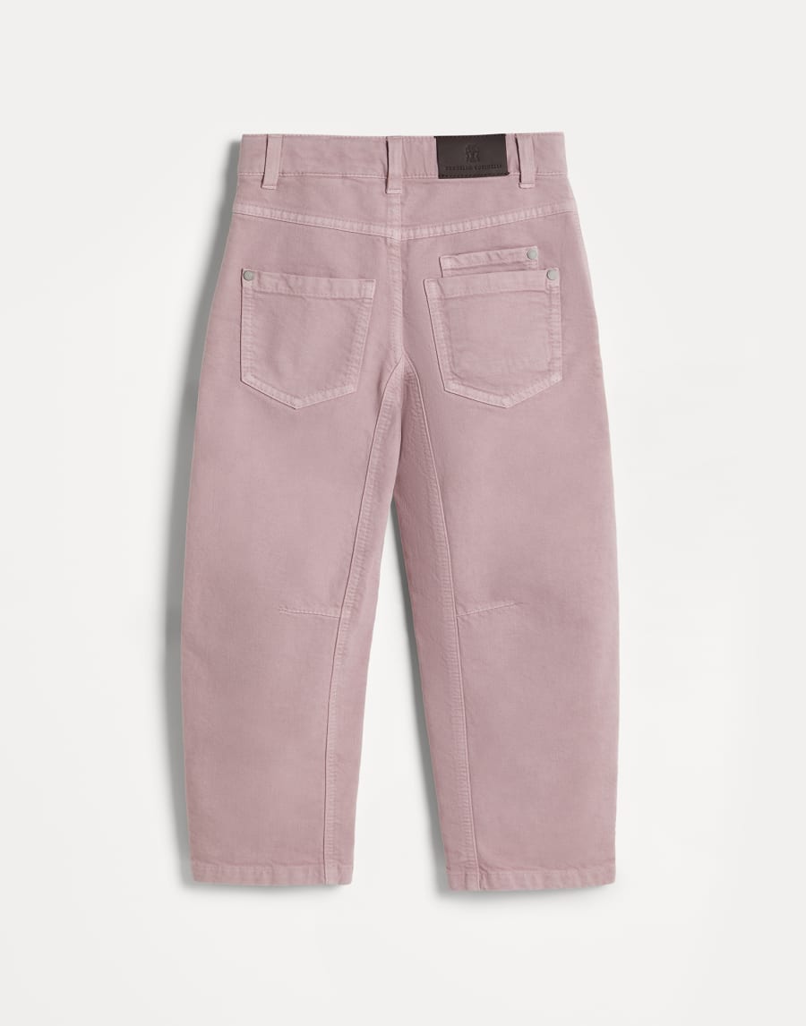 Curved Soft trousers Pink Girls - Brunello Cucinelli