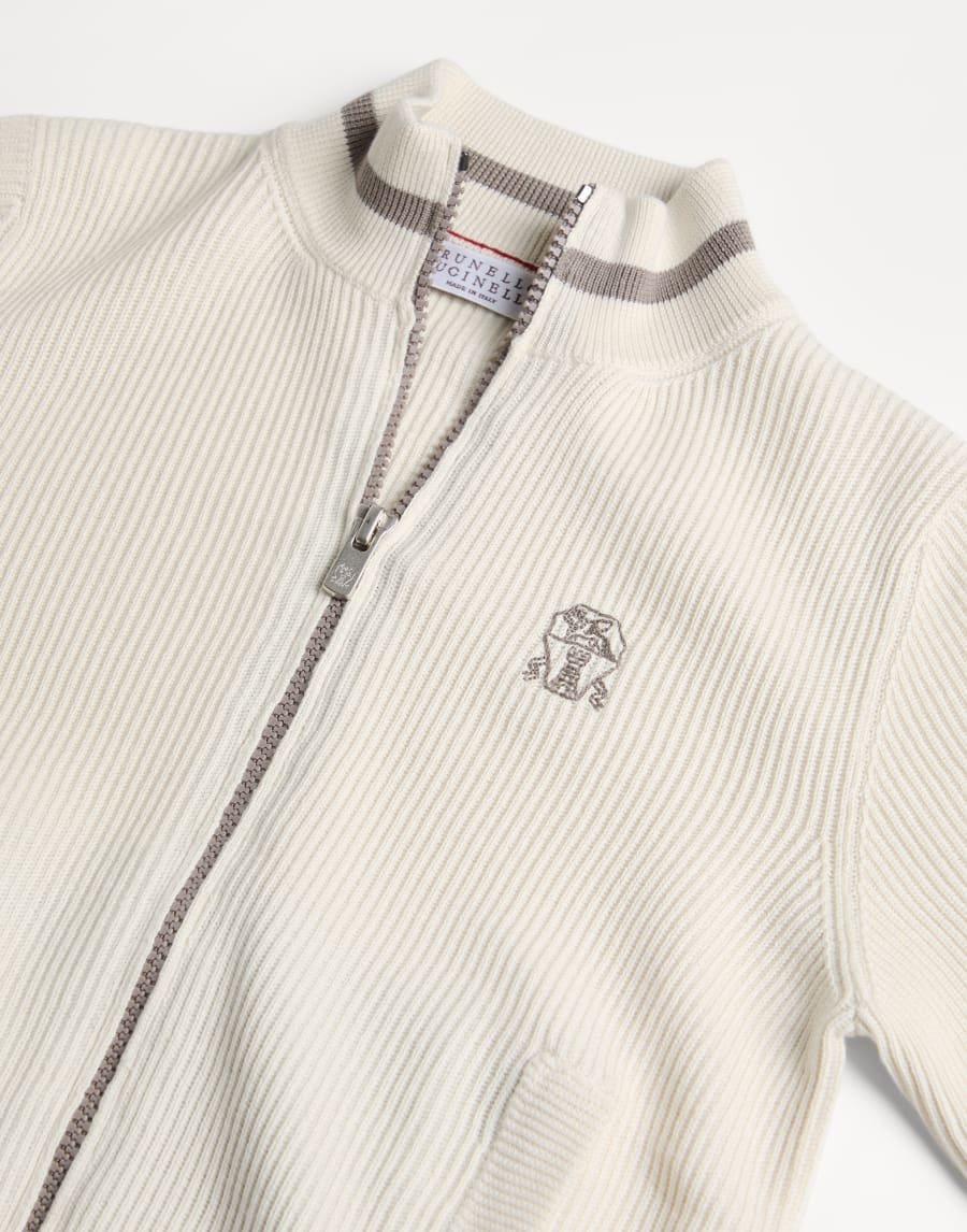 Cotton cardigan White Boys - Brunello Cucinelli