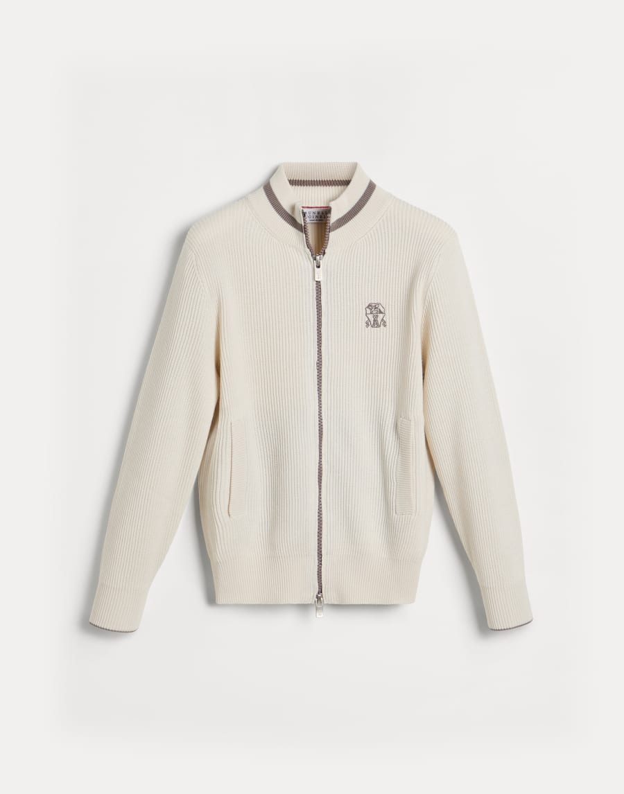 Cotton cardigan White Boys - Brunello Cucinelli