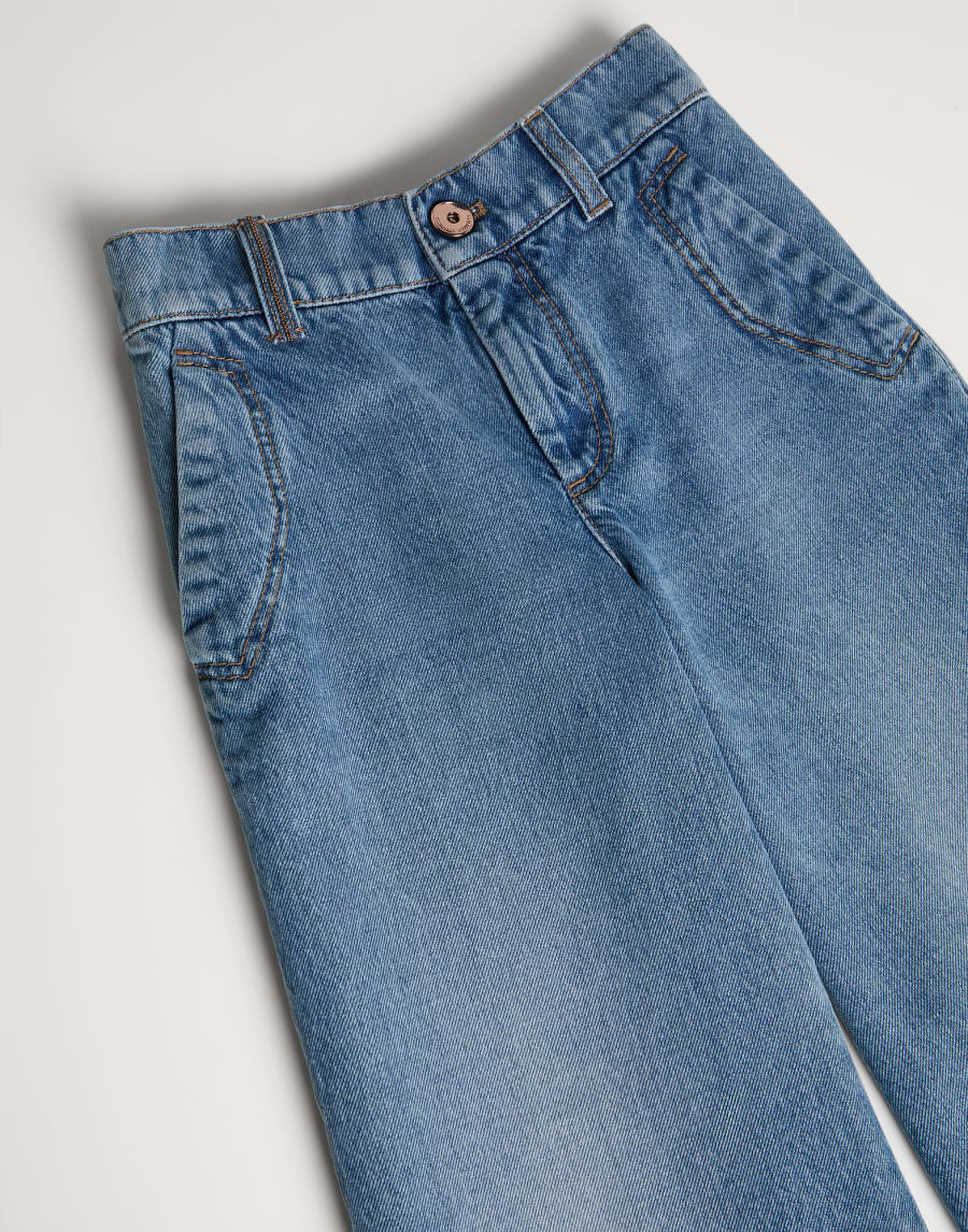 Pantalone Flared Denim Bambina - Brunello Cucinelli