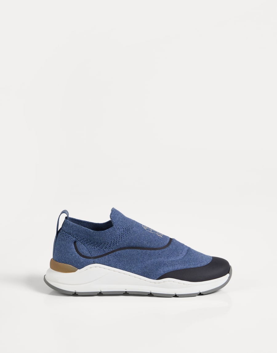 Knit slip-on runners Denim Boys - Brunello Cucinelli
