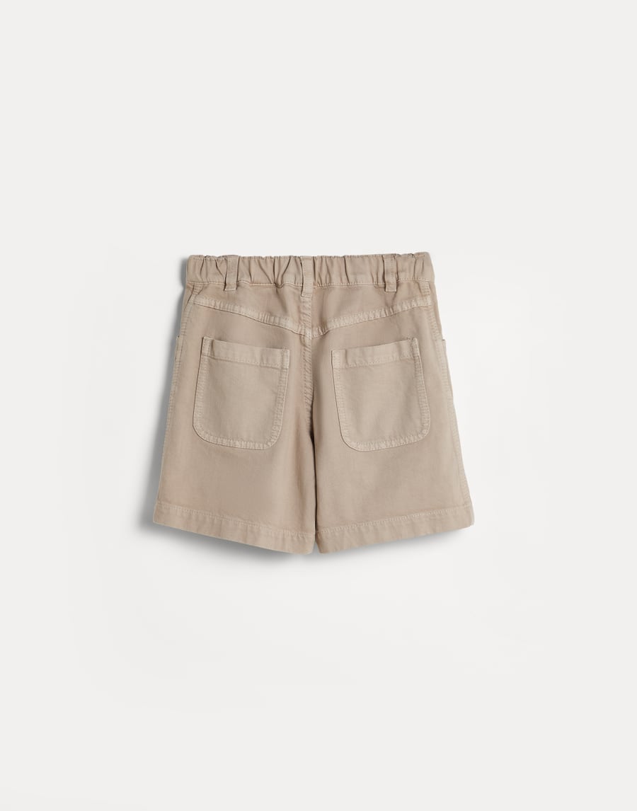 モニーレ付き バギーショートパンツ サンド ガールズ - Brunello Cucinelli