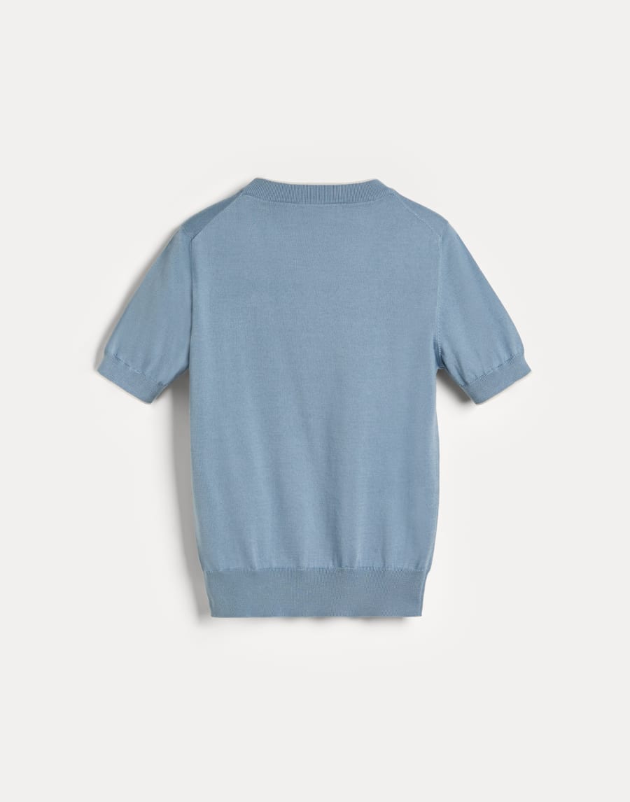 Lightweight knit T-shirt Azure Boys - Brunello Cucinelli