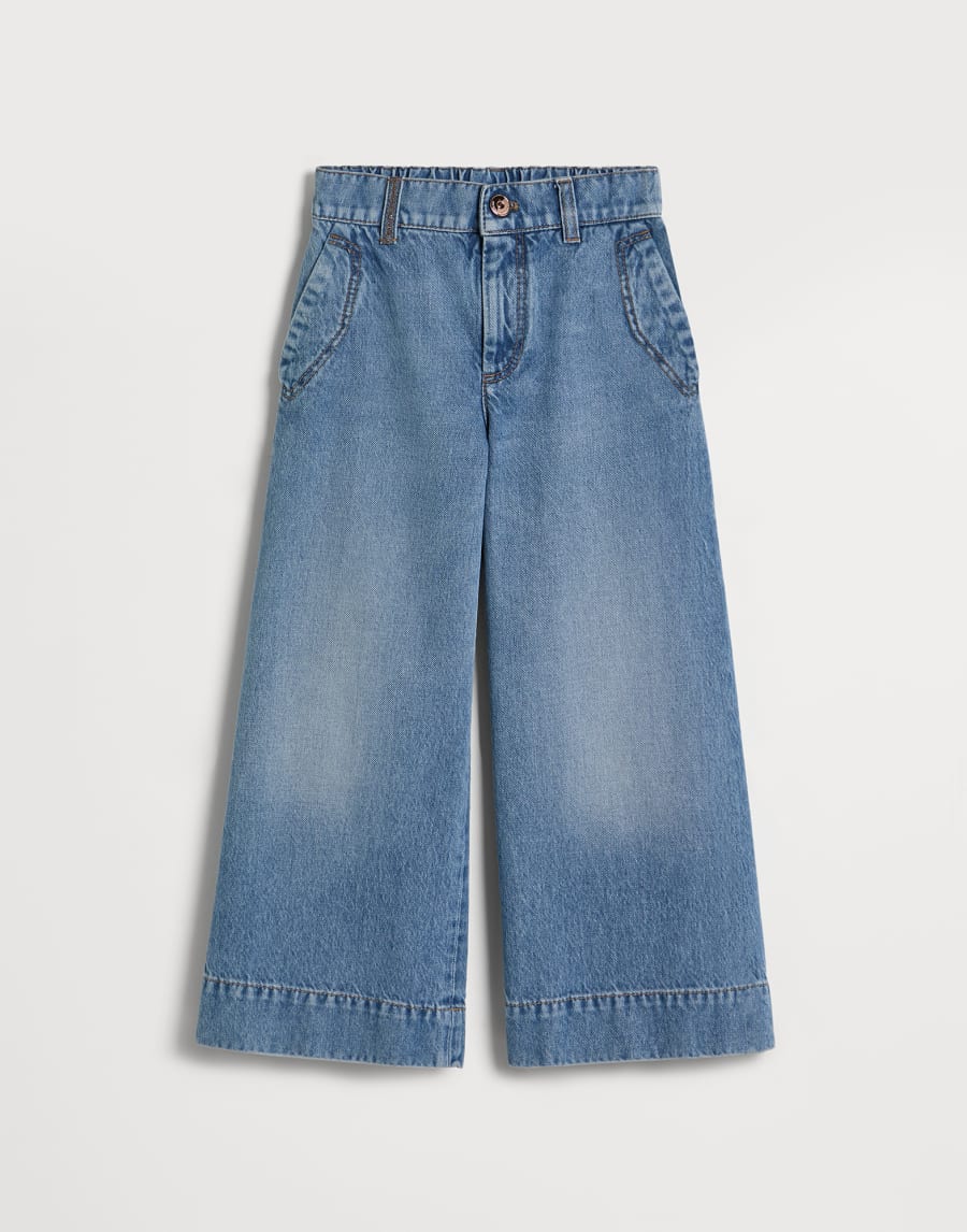 Pantalone Flared Denim Bambina - Brunello Cucinelli