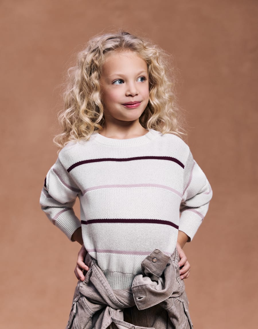 Textured stripe sweater Panama Girls - Brunello Cucinelli