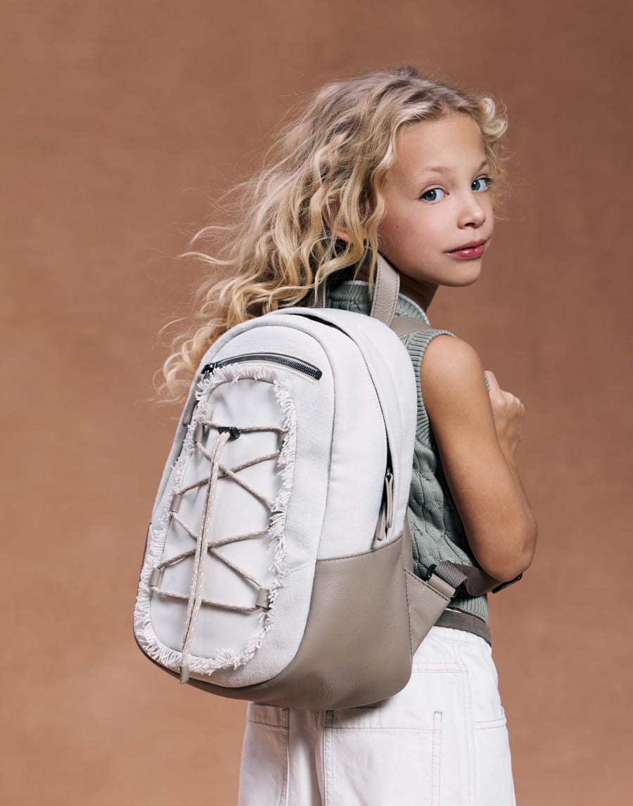 Rucksack aus Canvas Panama Mädchen - Brunello Cucinelli