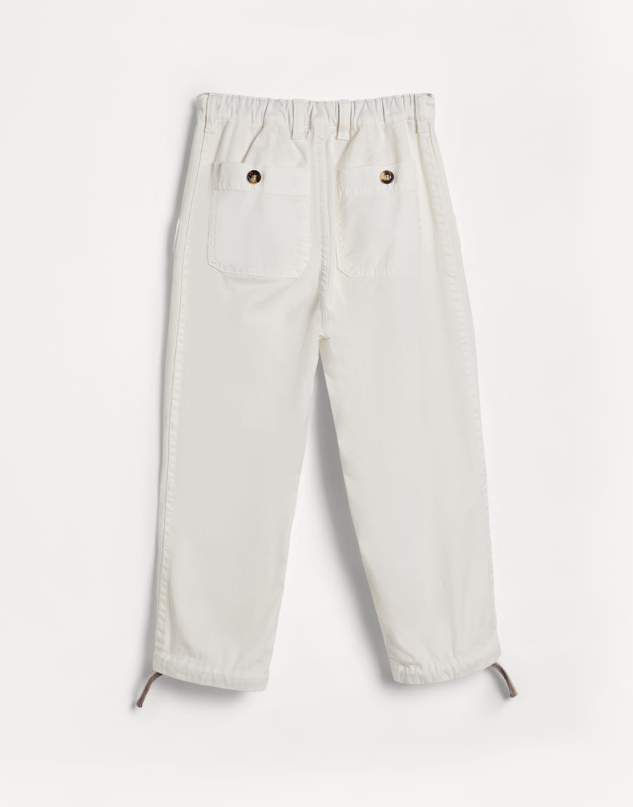Pantalone Utility Bianco Bambino - Brunello Cucinelli