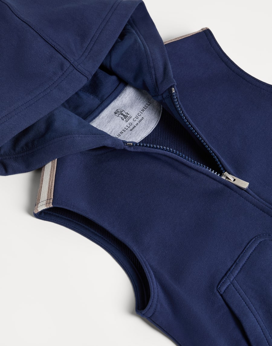 French terry vest Blue Boys - Brunello Cucinelli