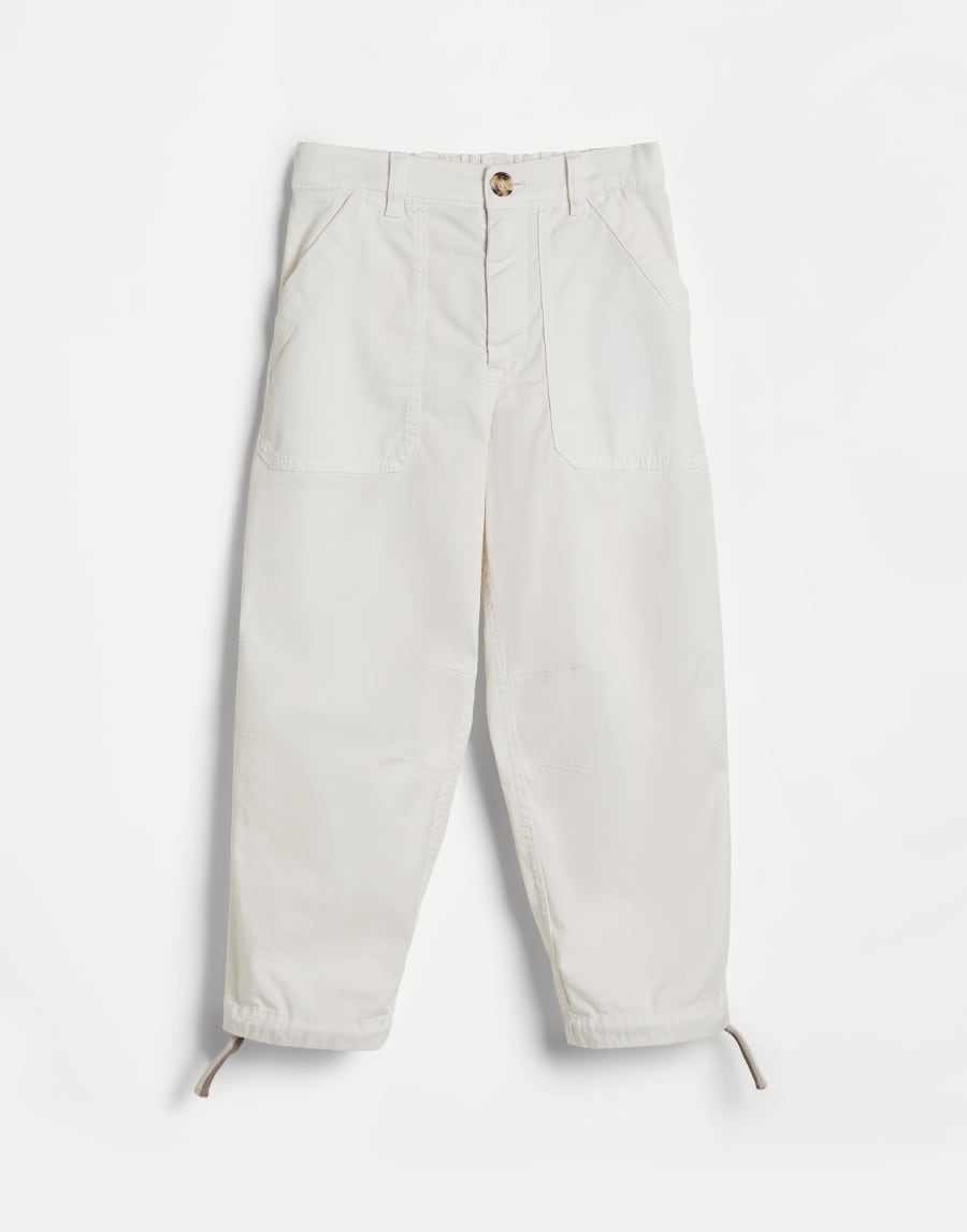 Pantalone Utility Bianco Bambino - Brunello Cucinelli