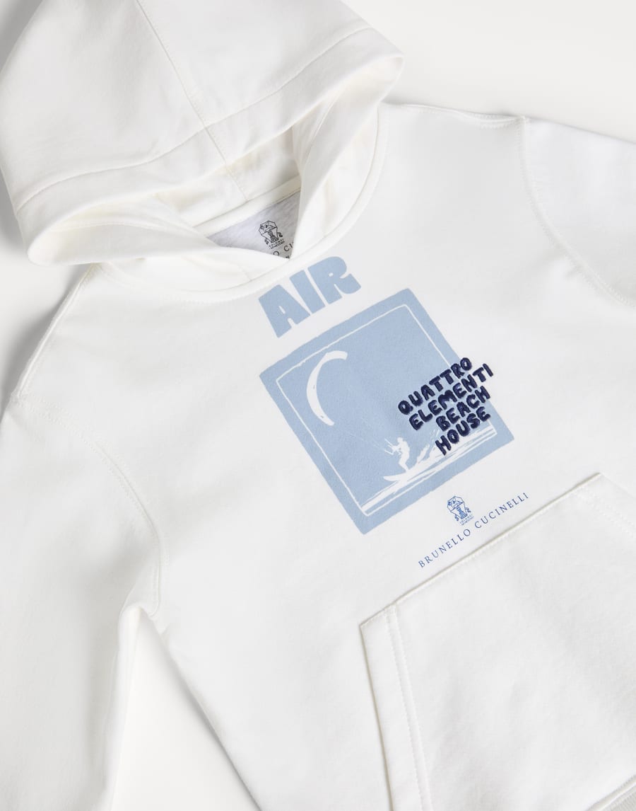 Topwear in felpa 'Aria' Off-White Bambino - Brunello Cucinelli