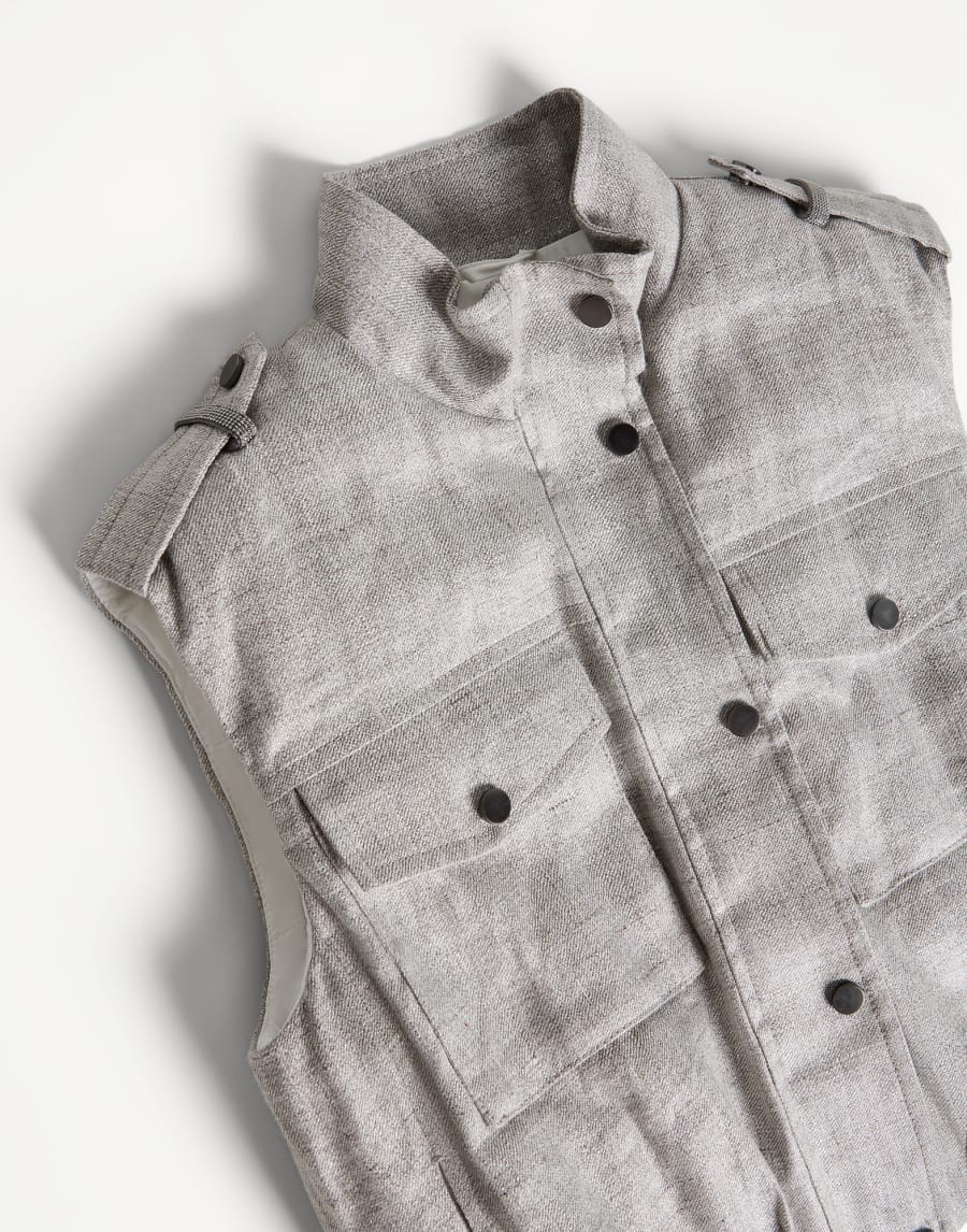 Piumino senza maniche con monile Argento Bambina - Brunello Cucinelli