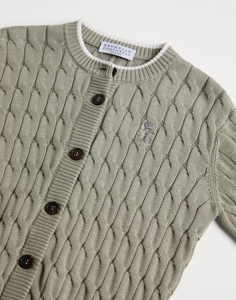 Cardigan in cotone Salvia Bambina - Brunello Cucinelli