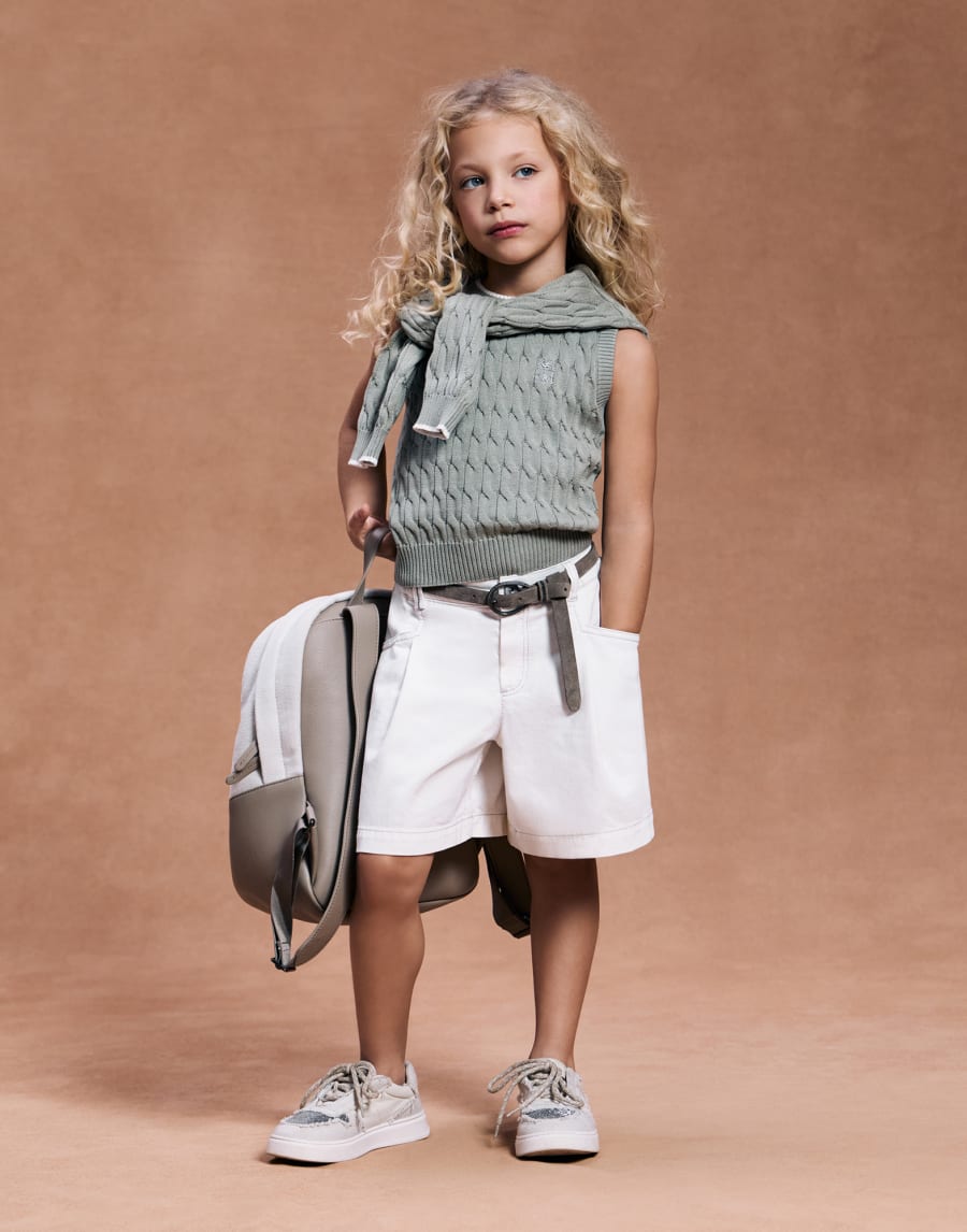 Cardigan in cotone Salvia Bambina - Brunello Cucinelli