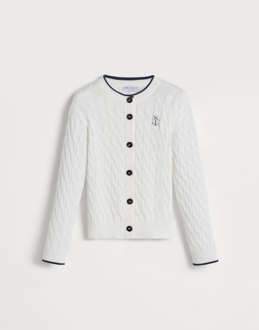 Cotton cardigan White Girls - Brunello Cucinelli