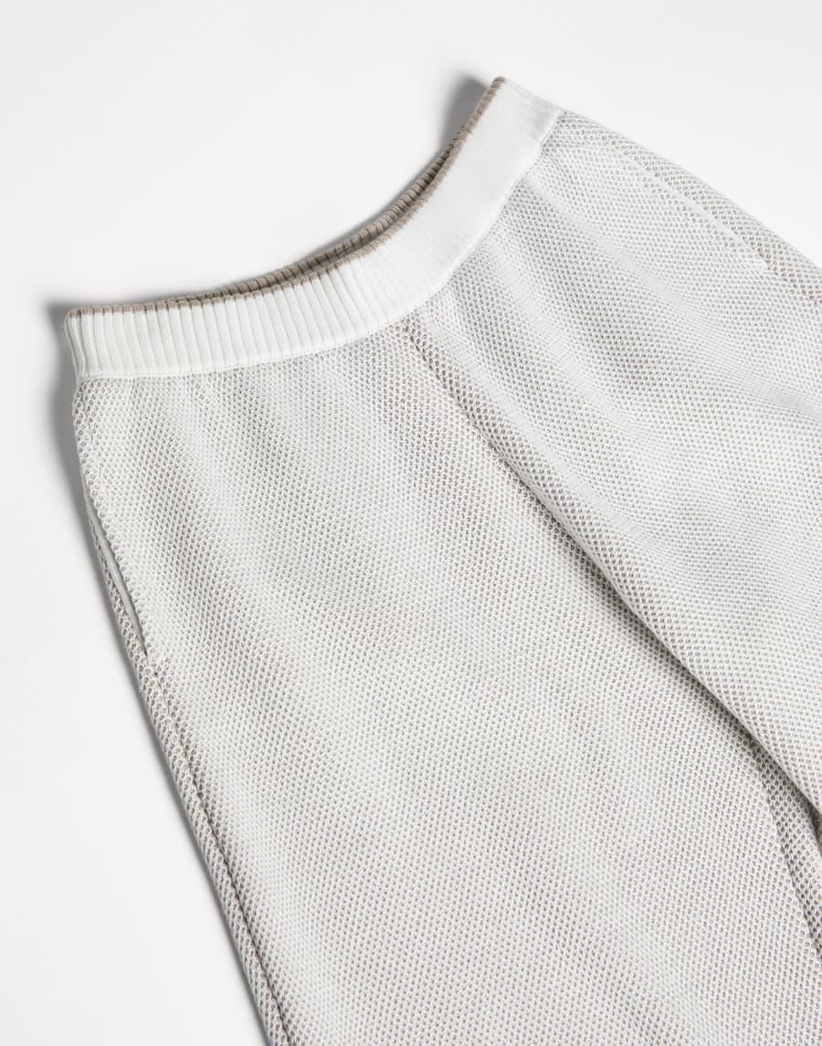 Pantalone in maglia Jacquard Panama Bambina - Brunello Cucinelli