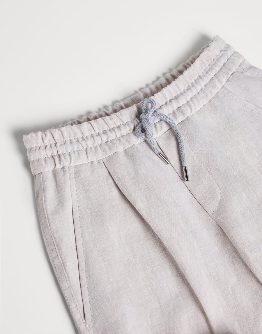 Lightweight linen Bermuda shorts Sand Boys - Brunello Cucinelli