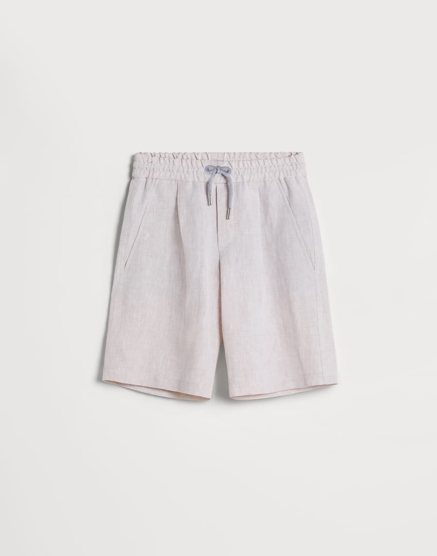 Lightweight linen Bermuda shorts Sand Boys - Brunello Cucinelli