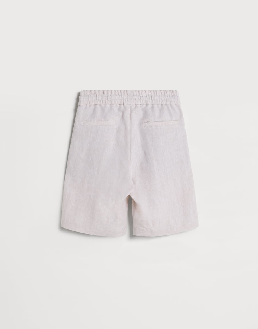 Lightweight linen Bermuda shorts Sand Boys - Brunello Cucinelli