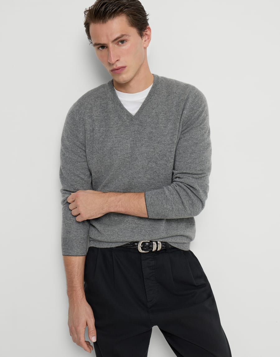 Cashmere sweater Dark Grey Man - Brunello Cucinelli