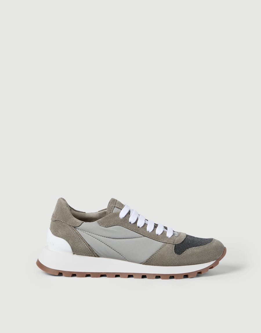 Zapatillas de tejido con Monile Khaki Mujer - Brunello Cucinelli