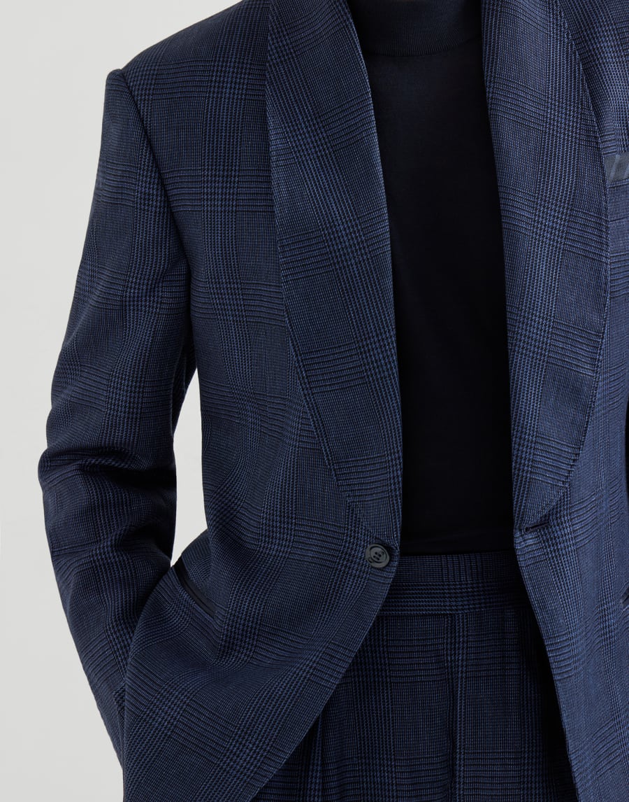 Tuxedo with shawl lapel Navy Blue Man - Brunello Cucinelli