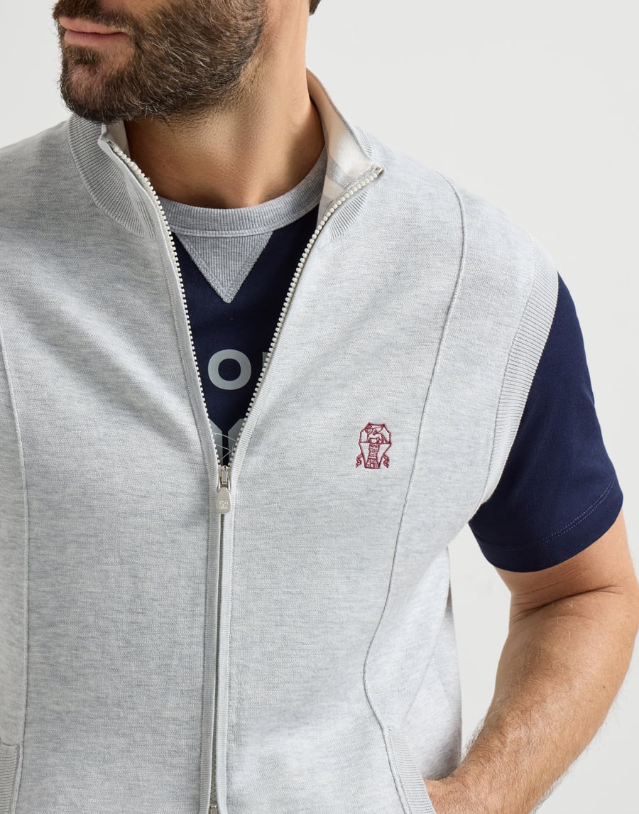 Double knit vest Pebble Man - Brunello Cucinelli