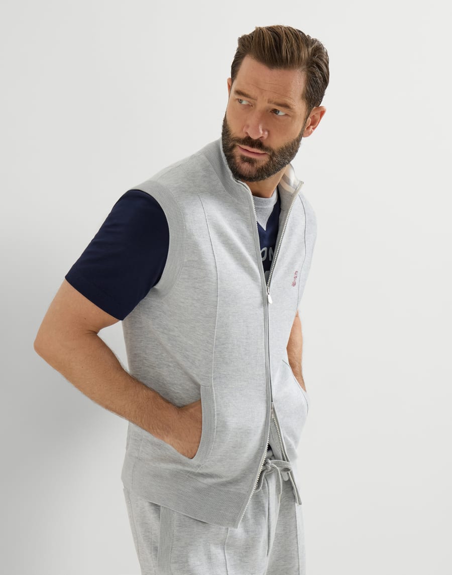 Double knit vest Pebble Man - Brunello Cucinelli