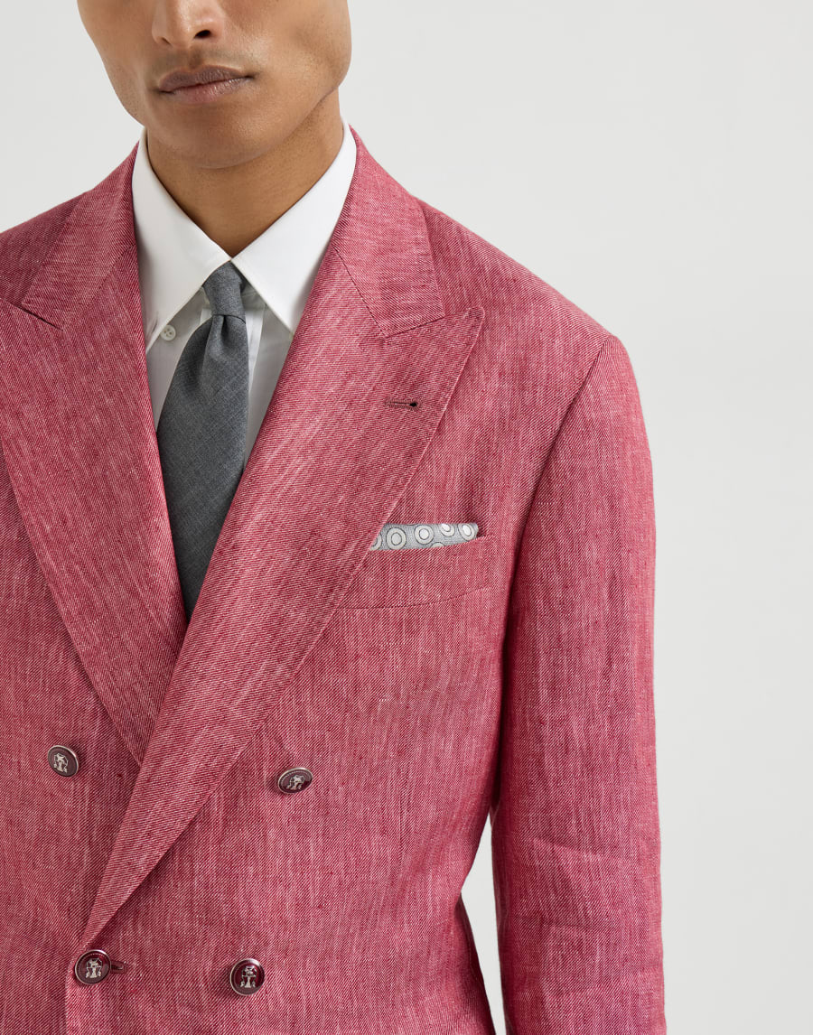 Spotted pocket square Grey Man - Brunello Cucinelli