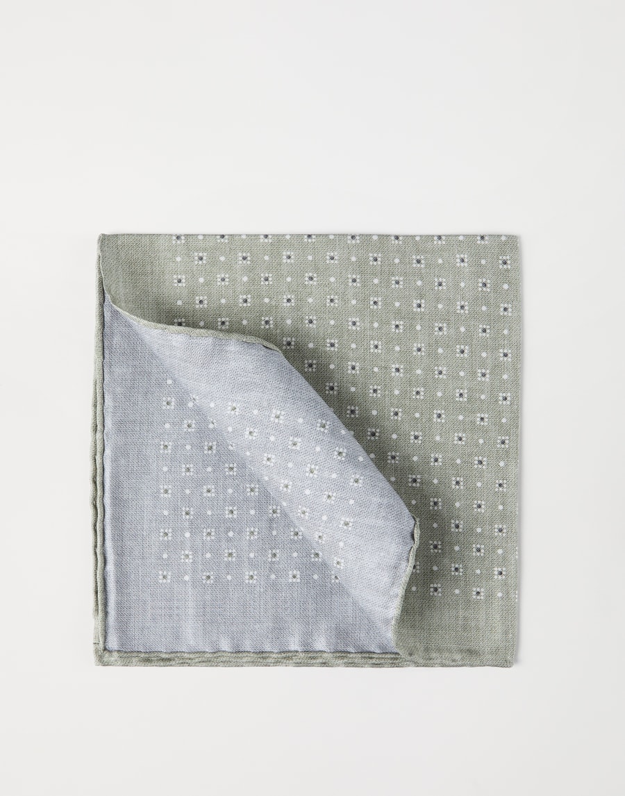 Pochette avec dessin Vert Kaki Homme - Brunello Cucinelli