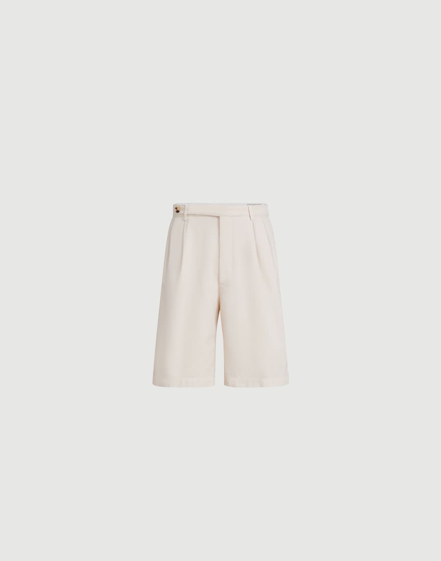 Bermudas con pinzas Blanco Crudo Hombre - Brunello Cucinelli