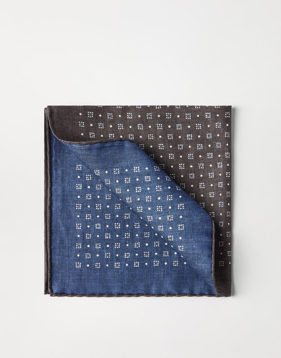 Pocket square with pattern Hazelnut Man - Brunello Cucinelli