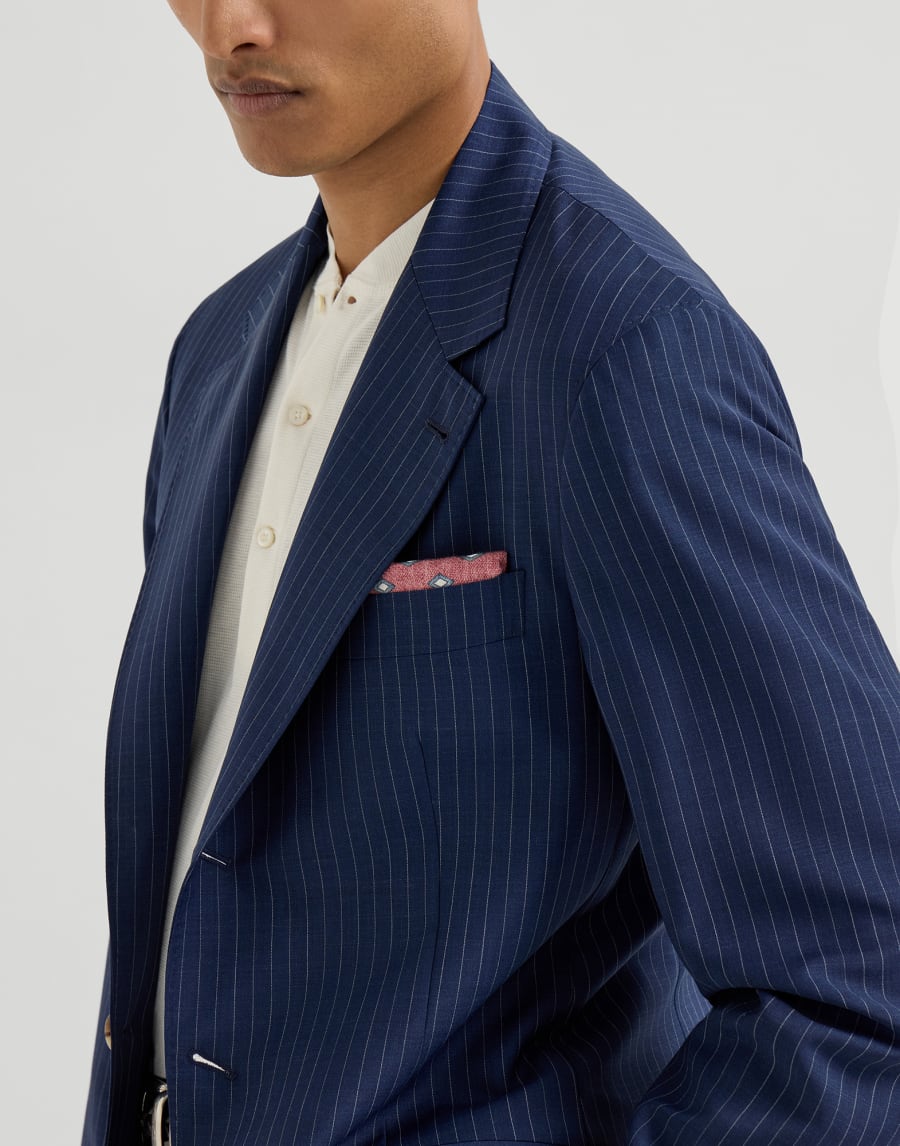 Silk pocket square with pattern Coral Man - Brunello Cucinelli