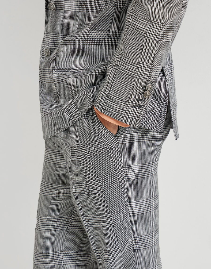 Suit with one-and-a-half-breasted jacket Black Man - Brunello Cucinelli