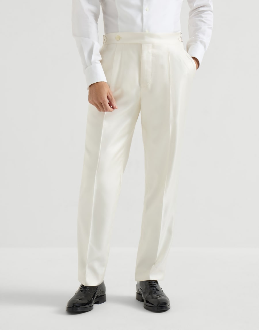 Tuxedo trousers Off-White Man - Brunello Cucinelli