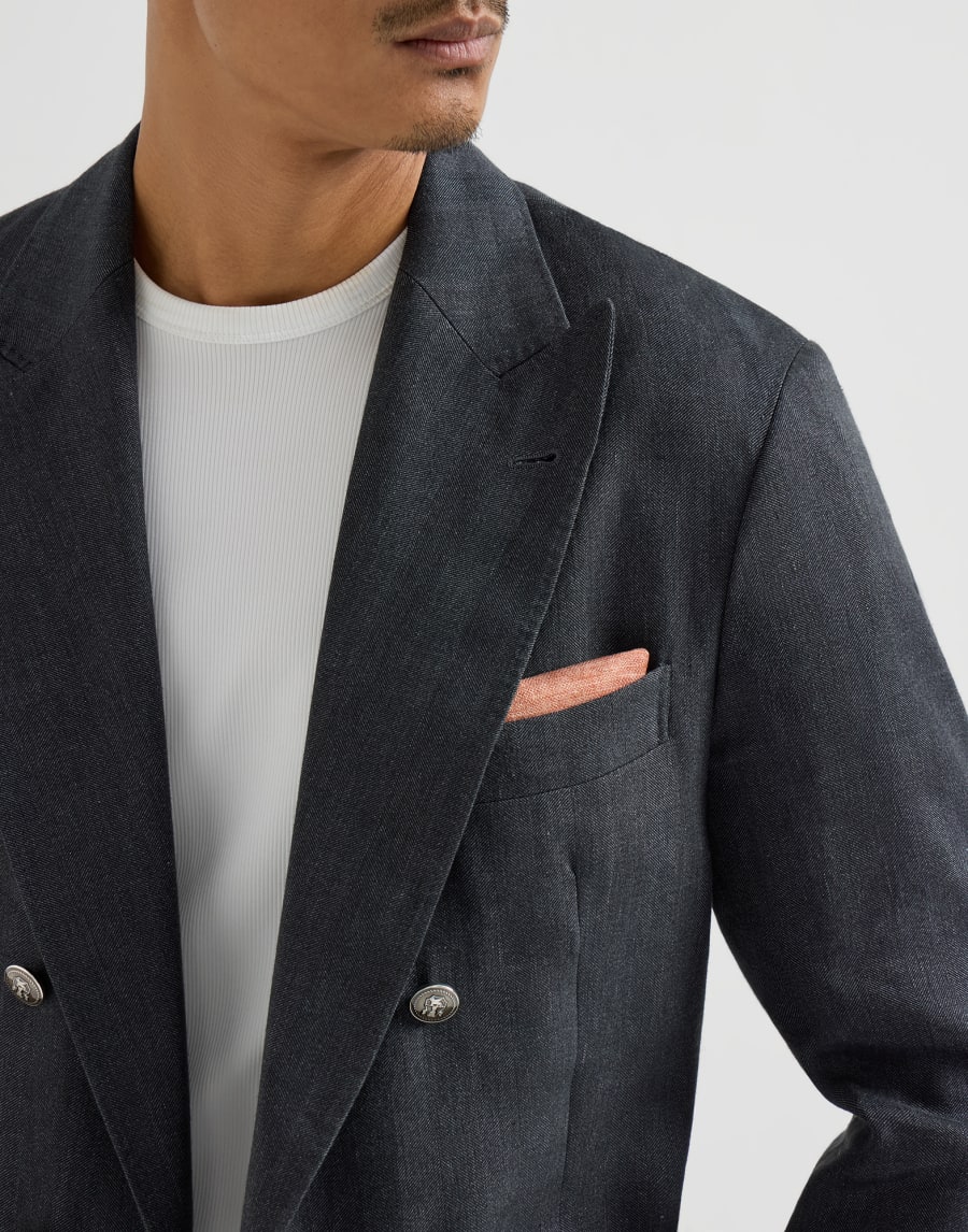 Silk pocket square Apricot Man - Brunello Cucinelli