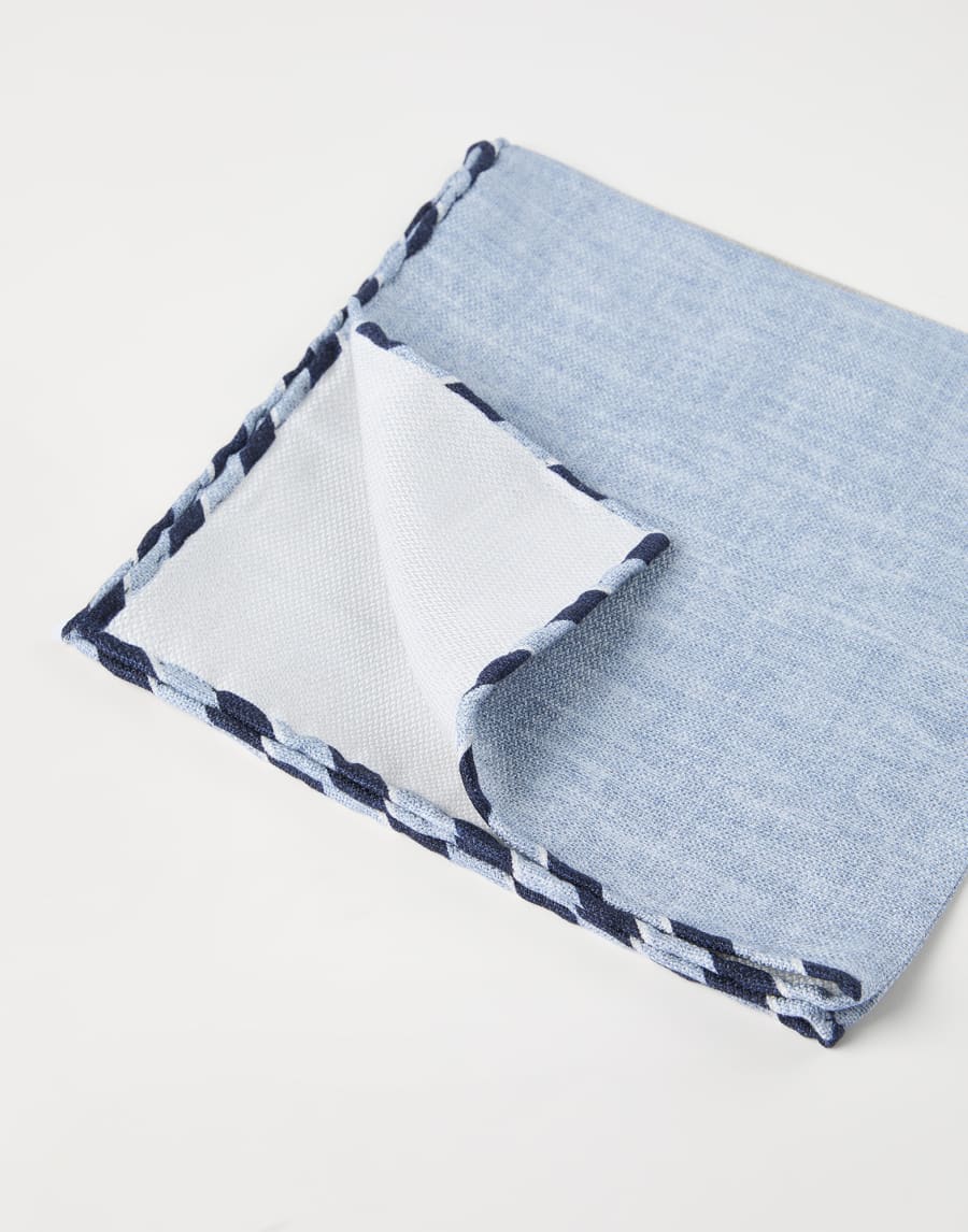 Silk pocket square Azure Man - Brunello Cucinelli