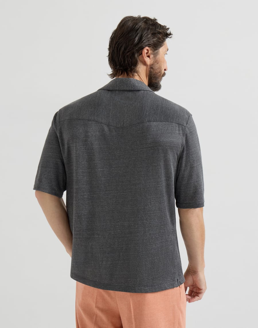 Camisa de jersey Gris Medio Hombre - Brunello Cucinelli
