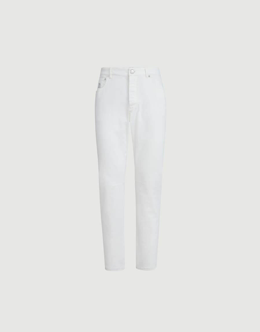 Garment-dyed denim trousers Snow Man - Brunello Cucinelli