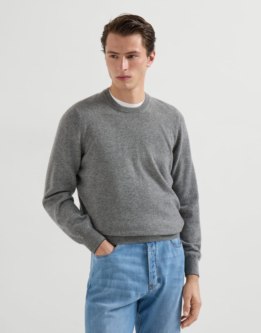 Cashmere sweater Dark Grey Man - Brunello Cucinelli