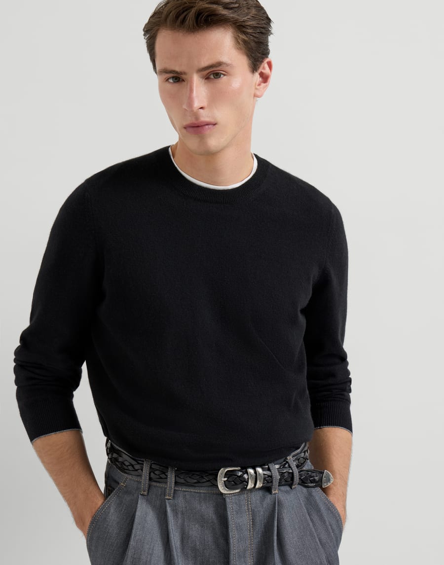 Cashmere sweater Black Man - Brunello Cucinelli