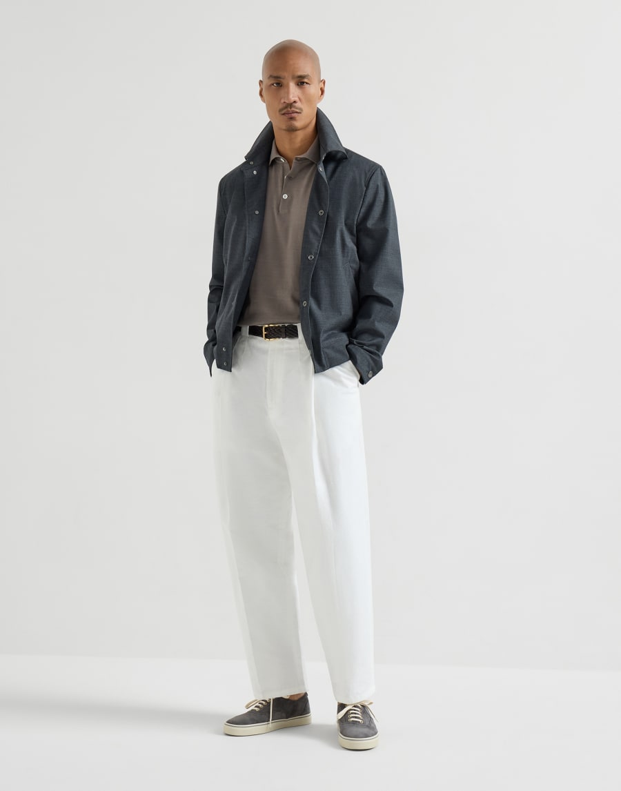 ライトウェイトニット ポロシャツ ヘーゼルナッツ メンズ - Brunello Cucinelli