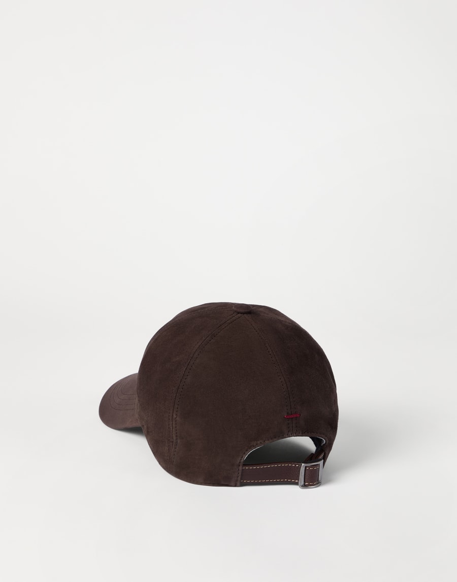 Suede baseball cap Coffee Man - Brunello Cucinelli