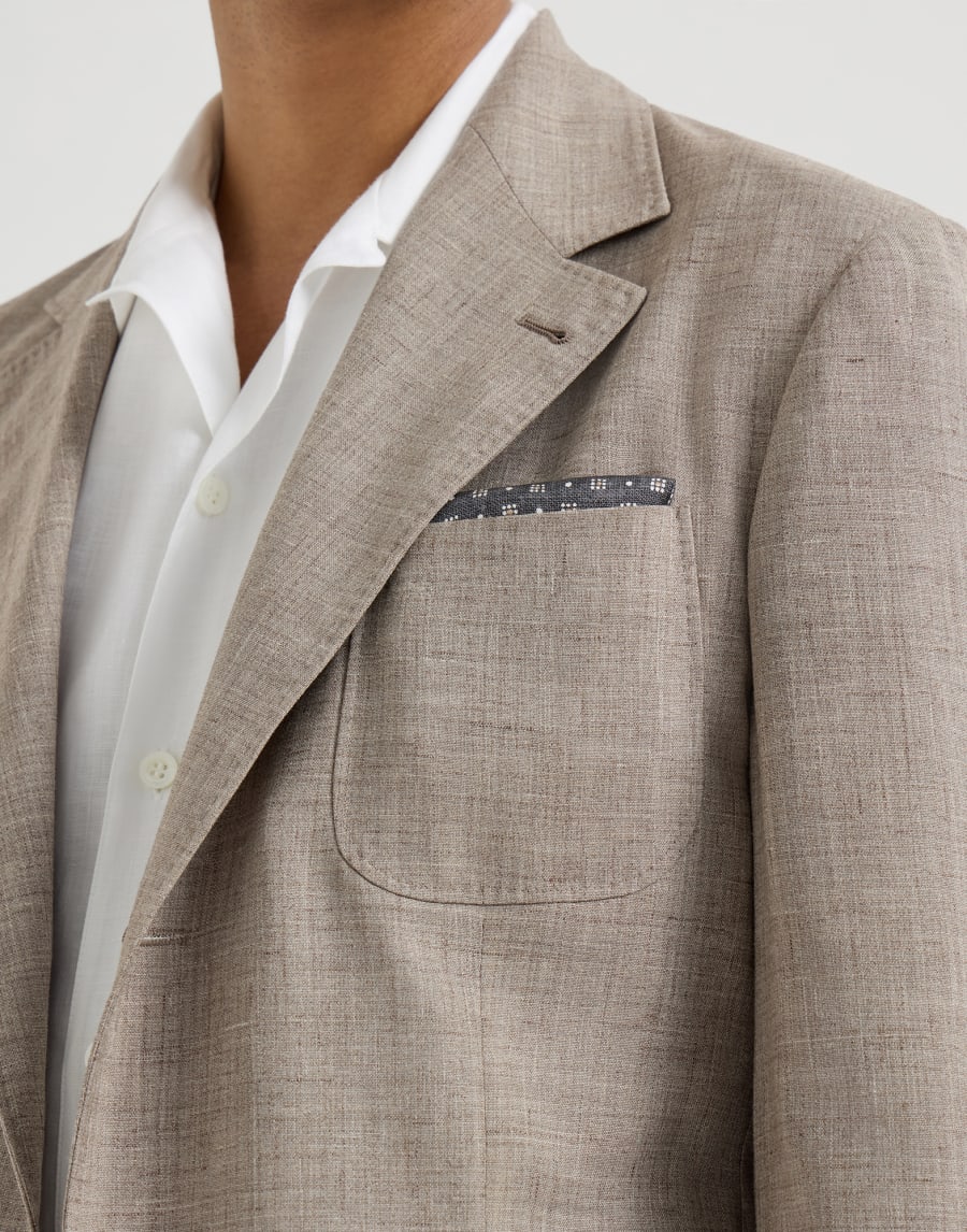 Deconstructed blazer Brown Man - Brunello Cucinelli