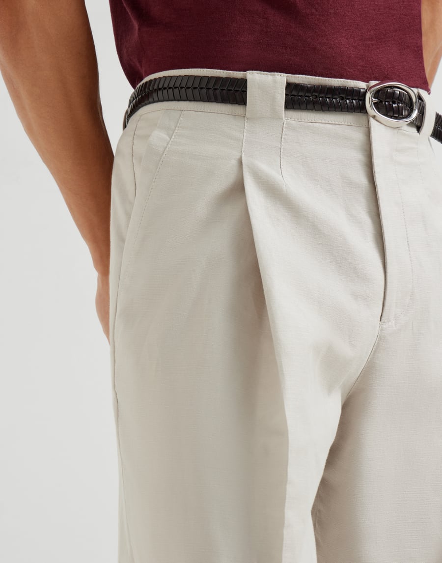 Cotton and linen trousers Yuta Man - Brunello Cucinelli