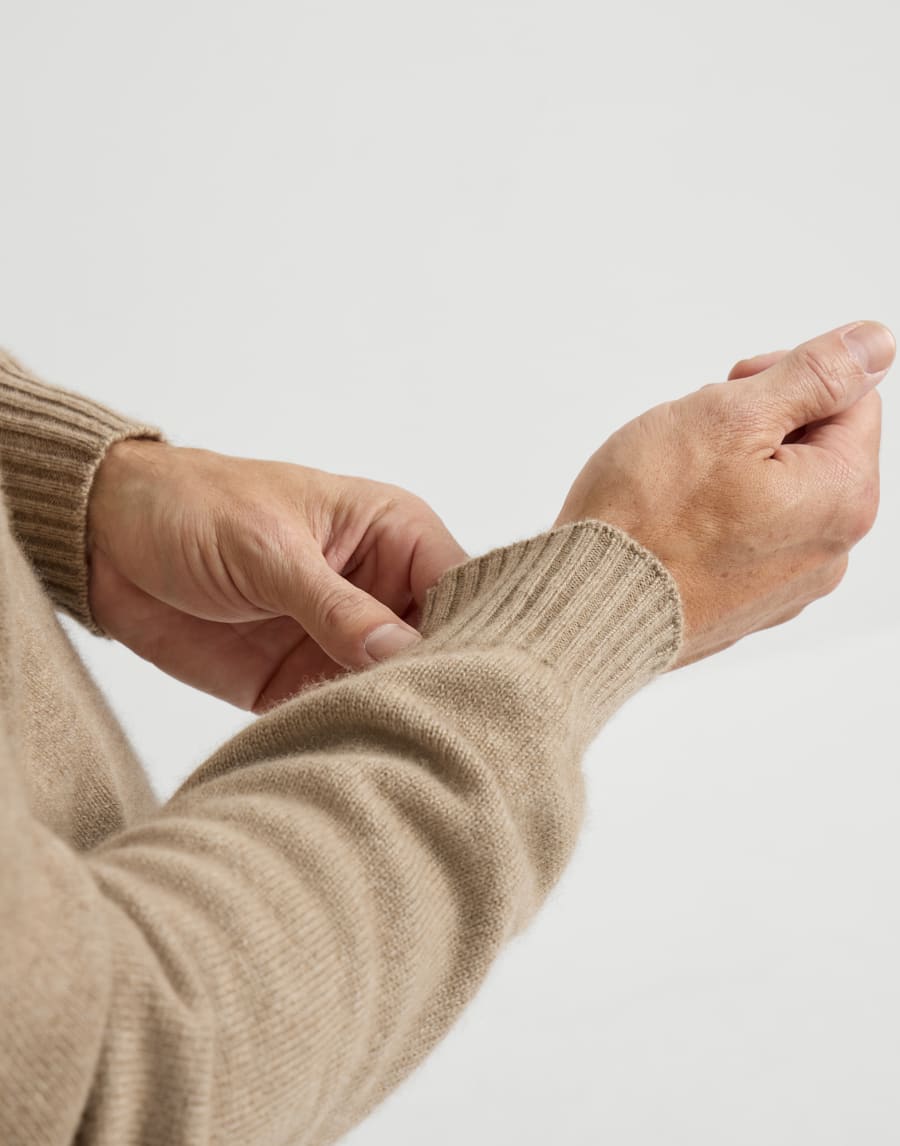 Jersey de cachemir Marrón Claro Hombre - Brunello Cucinelli