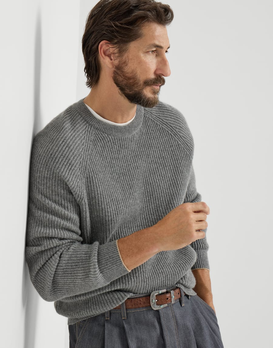 Cashmere sweater Dark Grey Man - Brunello Cucinelli
