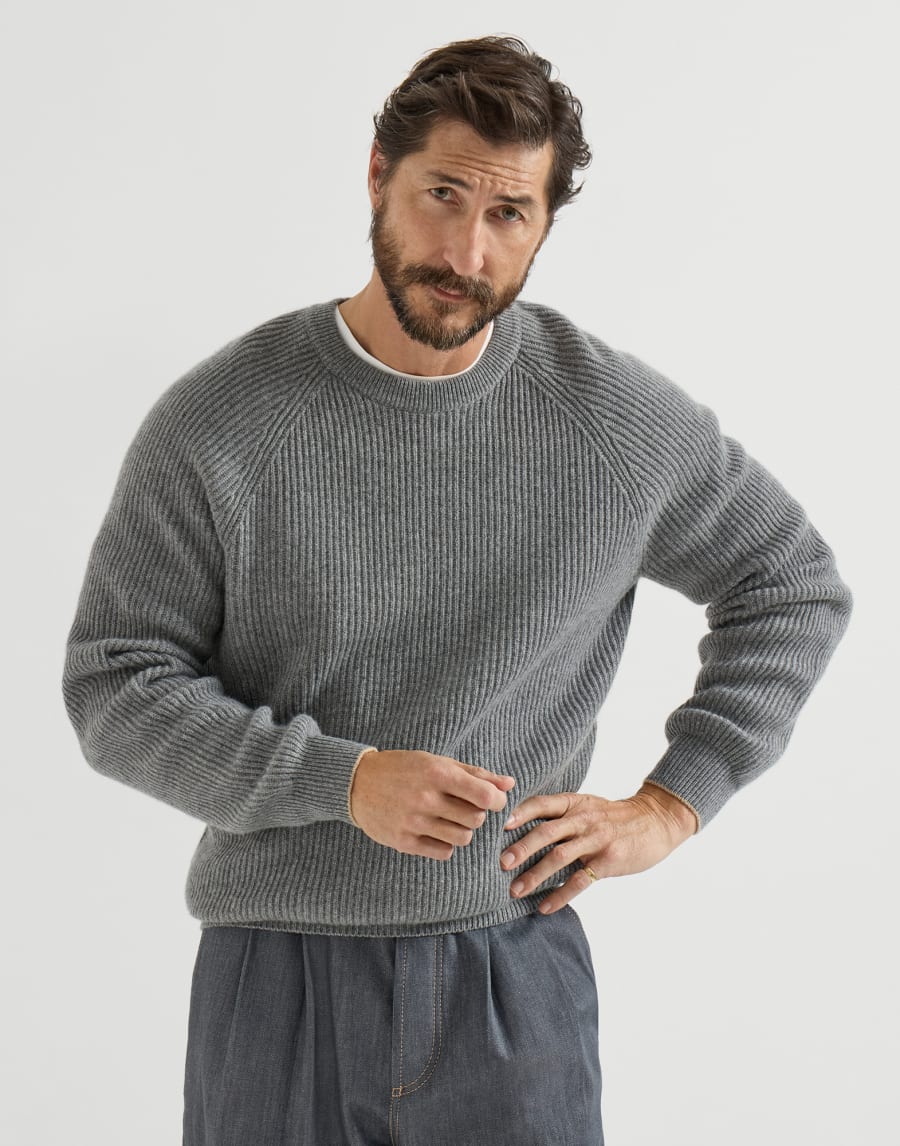 Cashmere sweater Dark Grey Man - Brunello Cucinelli